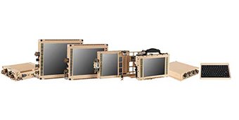 MFoCS systems laid out in a line to illustrate the diverse range of options they provide.